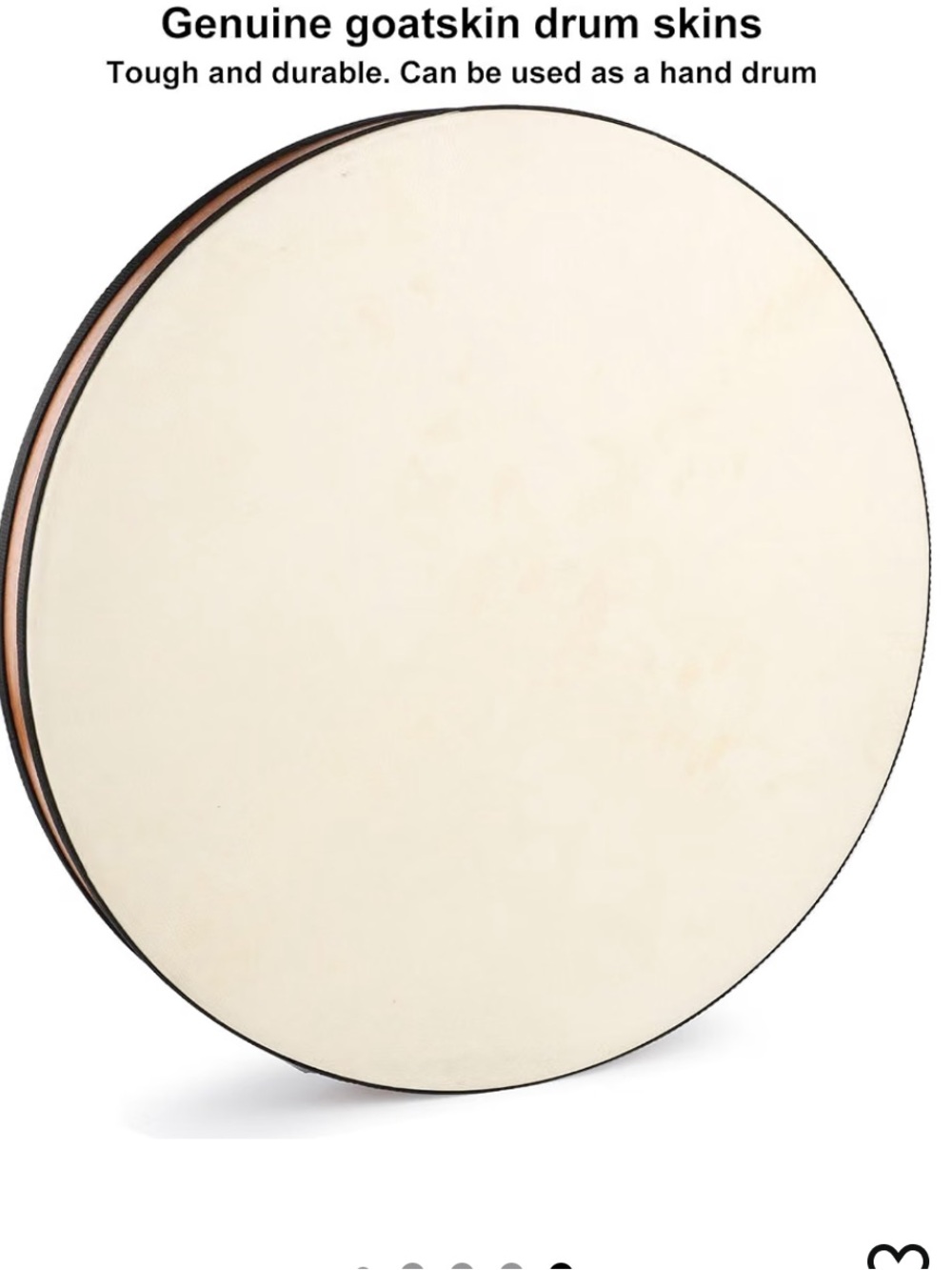 Muse Cream Ocean Drum - Goatskin Wave Drum for Sound Healing